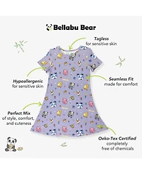 Bellabu Bear Girls' Minecraft Pixel Pals Short Sleeve Dress