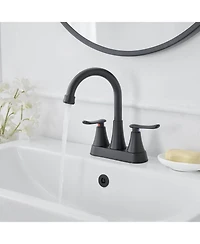 Greenspring 4 in. Centerset 2-Handle High-Arc Bathroom Faucet in Brushed Nickel