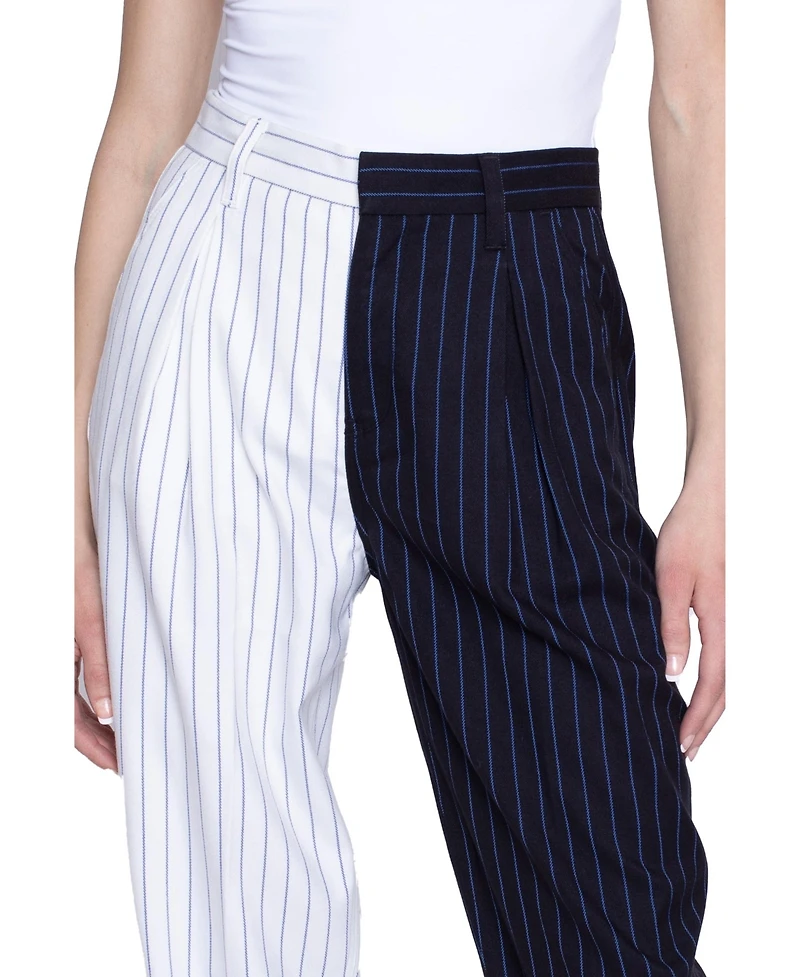 blue revival Women's Happy Hour Mix Fabric Trousers