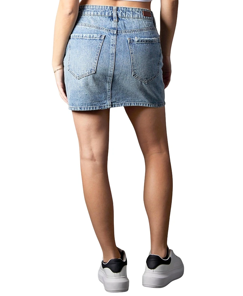 blue revival Women's On The Edge Denim Mini Skirt