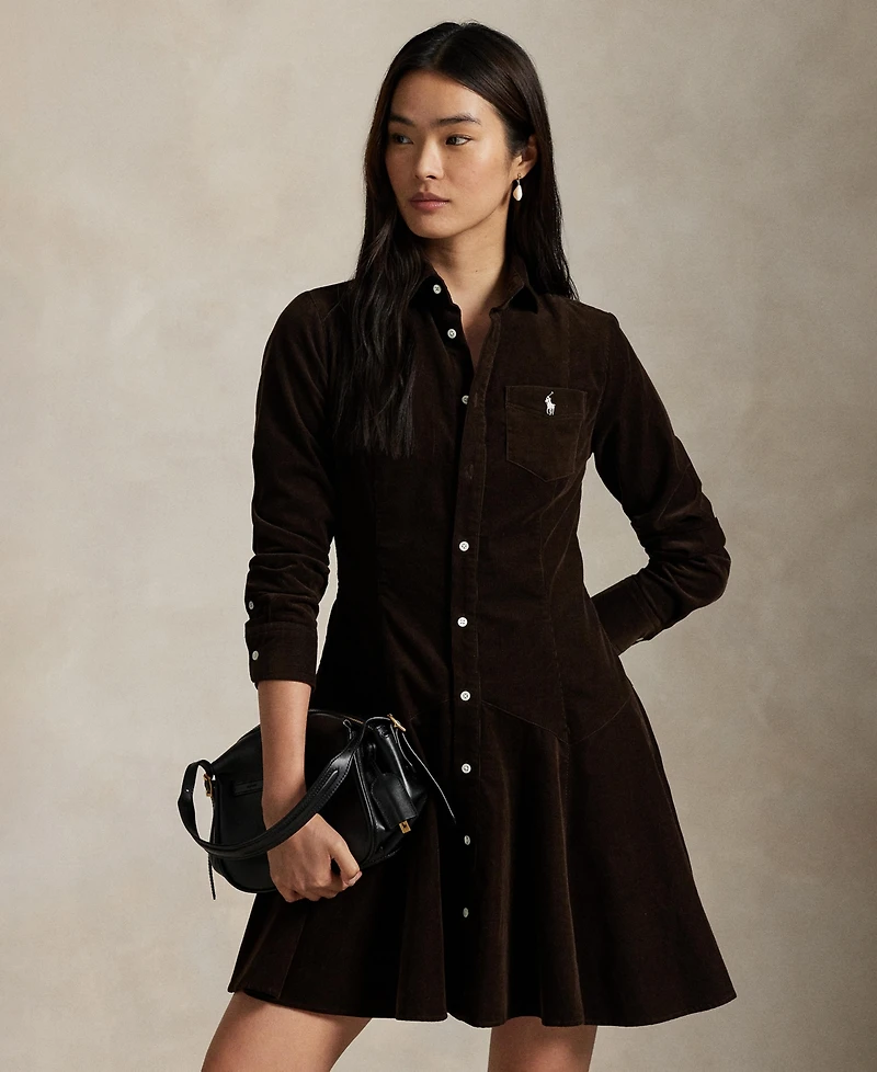 Polo Ralph Lauren Women's Cotton Corduroy A-Line Shirtdress