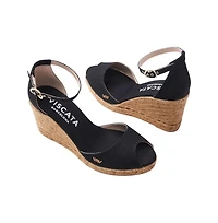 Aiguafreda Canvas Espadrille Sandal Wedges