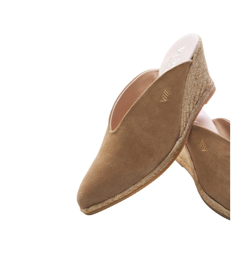 Truja Suede Espadrille Mule Wedges