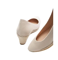 Viscata Roses Canvas U Cut Espadrille Wedges