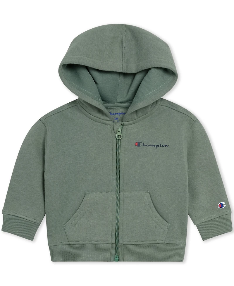 Champion Baby Boys 3-Piece Short Sleeve Bodysuit, Hoodie and Joggers Set