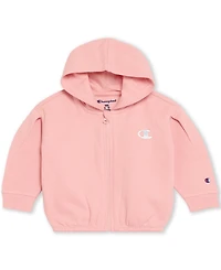 Champion Baby Girls 3-Piece Short Sleeve T-Shirt, Full Zip Hoodie and Joggers Set