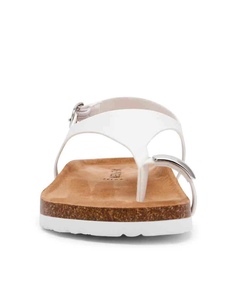 Anne Klein Women's Lola Toe Loop Footbed Flat Sandals