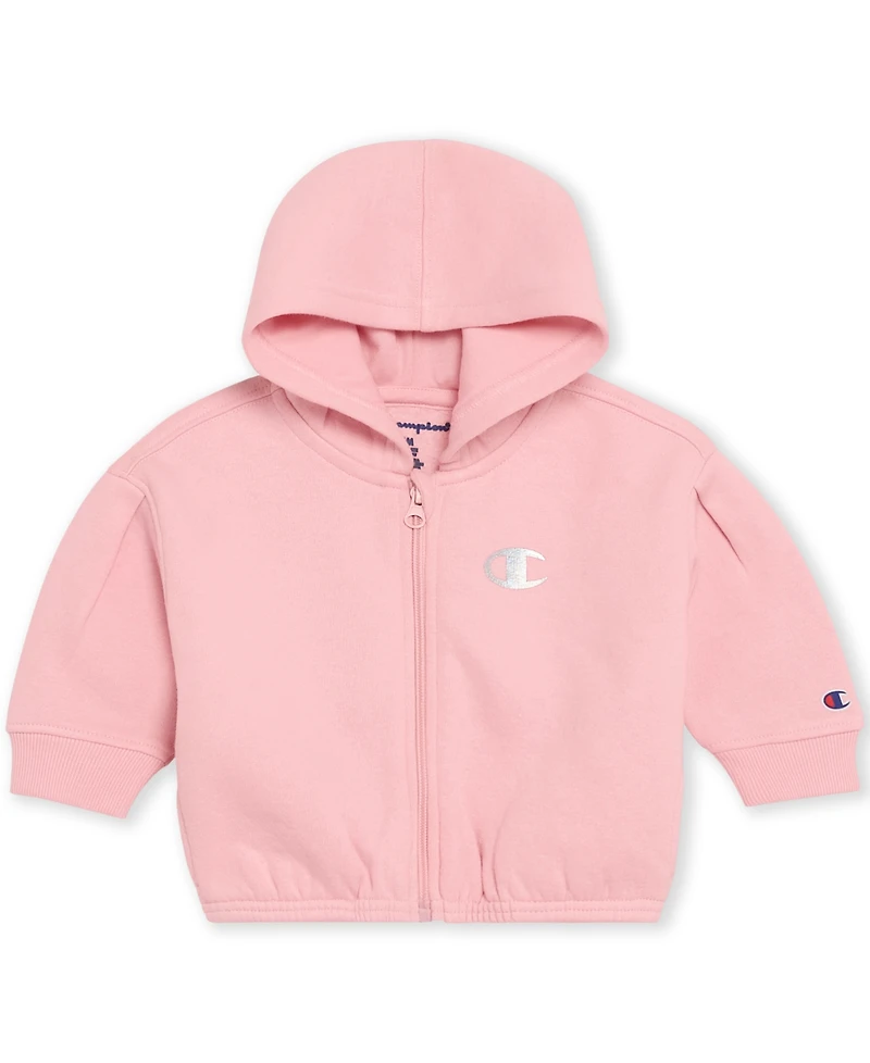 Champion Baby Girls 3-Piece Bodysuit, Hoodie and Joggers Set