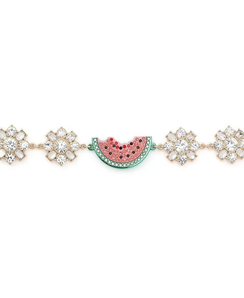 Betsey Johnson Faux Stone Backyard Cluster Link Bracelet