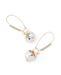 Betsey Johnson Faux Stone Backyard Butterfly Dangle Drop Earrings