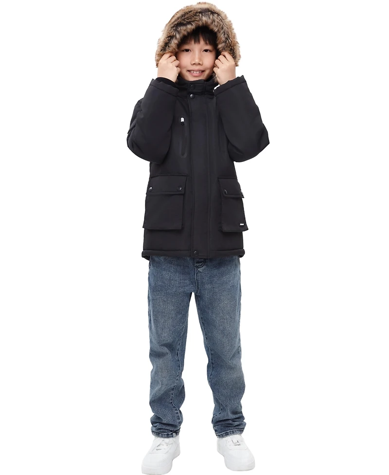 Rokka&Rolla Boys Parka Jacket with Lined Hood