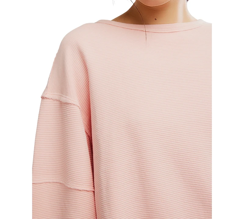 Free People Women's Total Eclipse Ribbed Dolman-Sleeve Tee