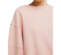 Free People Women's Total Eclipse Ribbed Dolman-Sleeve Tee