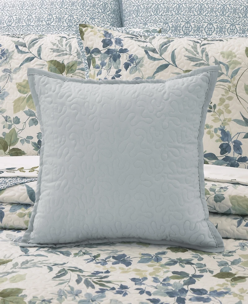 Royal Court Evergreen Quilted Square Decorative Pillow, 16" x 16"