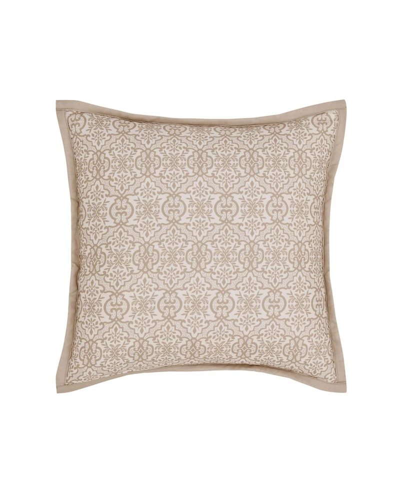Royal Court Rosewood Quilted Square Decorative Pillow, 16" x 16"