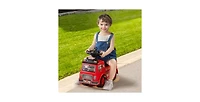 Toddler Ride On Push Car Red with Music Steering Wheel and Under Seat Storage