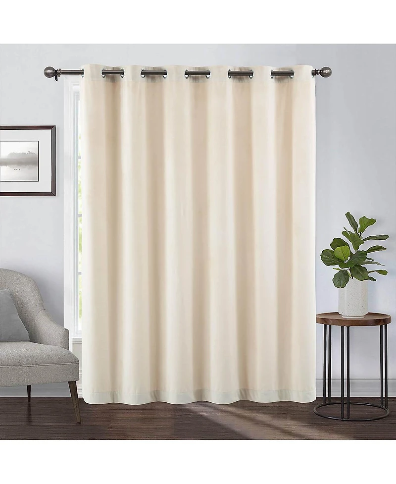 Egyptian Linens Heavyweight Wide Width 84-Inches Velvet Curtains Grommet Top (Single), 84" W x 96" L