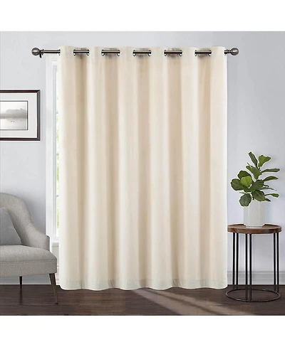 Egyptian Linens Heavyweight Wide Width 84-Inches Velvet Curtains Grommet Top (Single), 84" W x 96" L