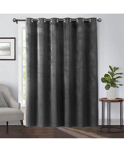 Egyptian Linens Heavyweight Wide Width 84-Inches Velvet Curtains Grommet Top (Single), 84" W x 96" L