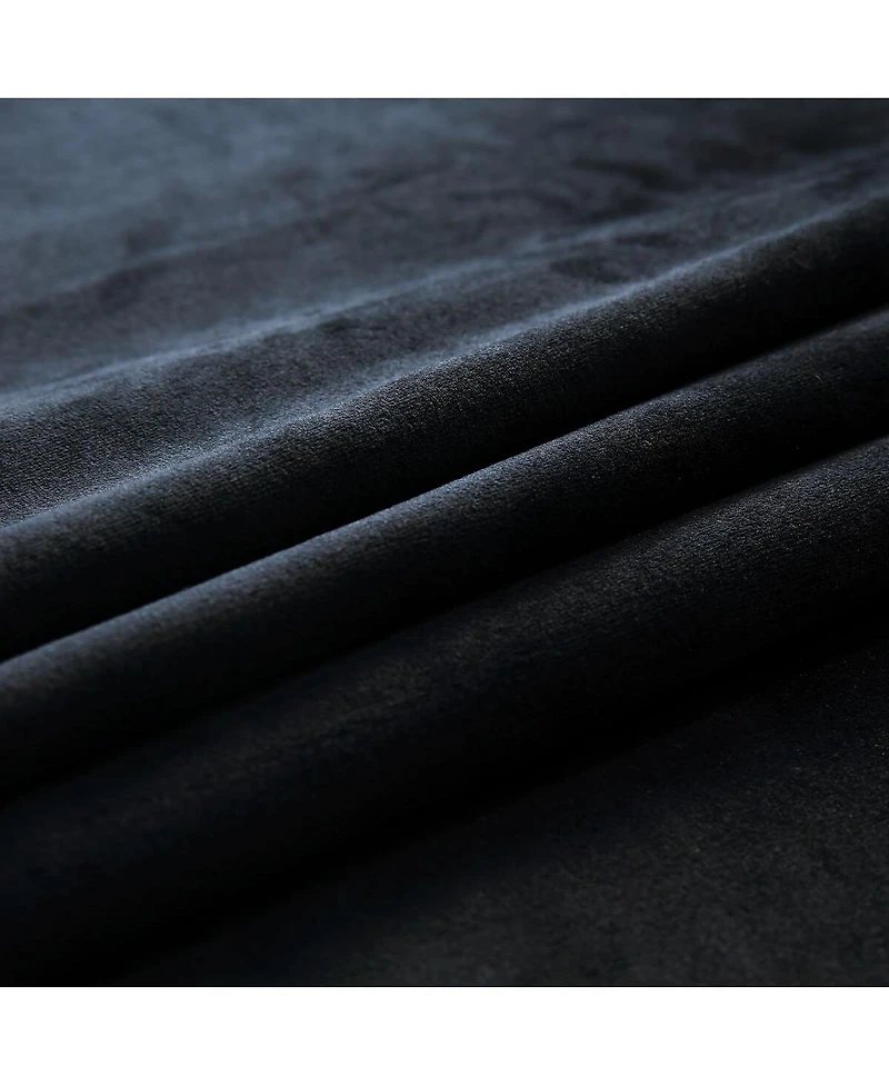 Egyptian Linens Heavyweight Wide Width 84-Inches Velvet Curtains Grommet Top (Single), 84" W x 96" L