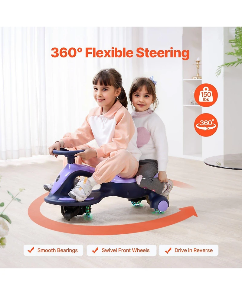 Electric Wiggle Car Energy Powered Kids Ride on Toys for Toddler Age 3+