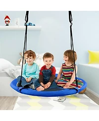 Gymax 40'' Kids Hanging Chair Swing Tent Set Hammock Nest Pod Seat