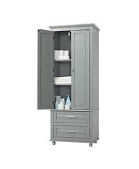 Casainc 62.5"H Tall Storage Cabinet with 2 Drawers for Bathroom or Office Use
