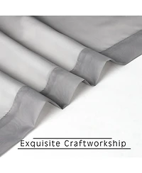 Kate Aurora Hotel Lux 1 Piece Charcoal Gray Sheer Window Scarf Treatment