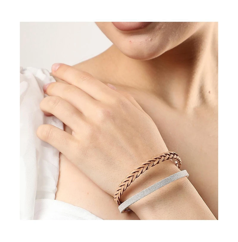 Sohi Women's Plait Leather Bracelet