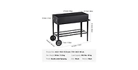 Slickblue Galvanized Metal Raised Garden Bed Planter Box with Legs for Outdoor Planting