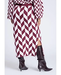 Eloquii Women's Plus Intarsia Sweater Skirt