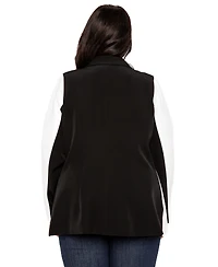 Buxom Couture Plus Contrast Double Breasted Blazer