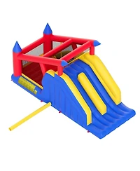 Slickblue Kids Inflatable Bounce House Outdoor Jumping Bouncer with Slide and Storage Bag