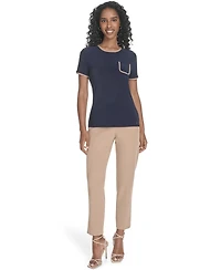 Tommy Hilfiger Women's Short-Sleeve Crewneck Pocket Tee