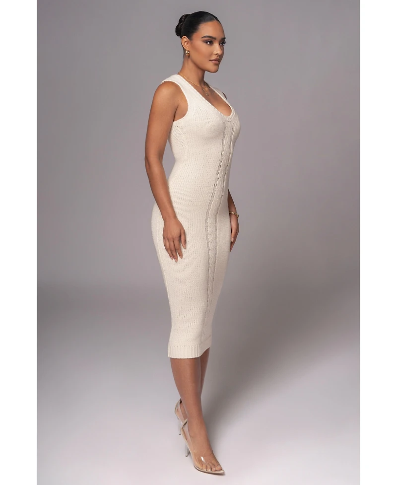 Jluxlabel Women's Sleeveless Cable Knit Dress