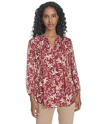 Tommy Hilfiger Women's Floral Pintucked Blouse