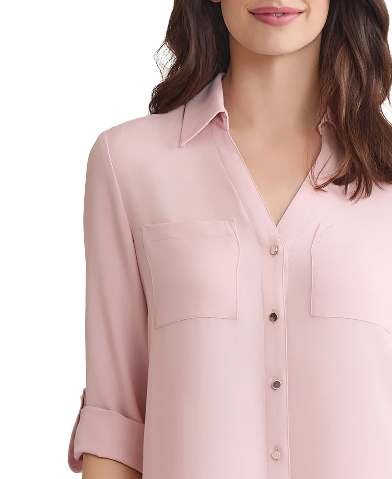 Jones New York Women's Collared Tunic Top
