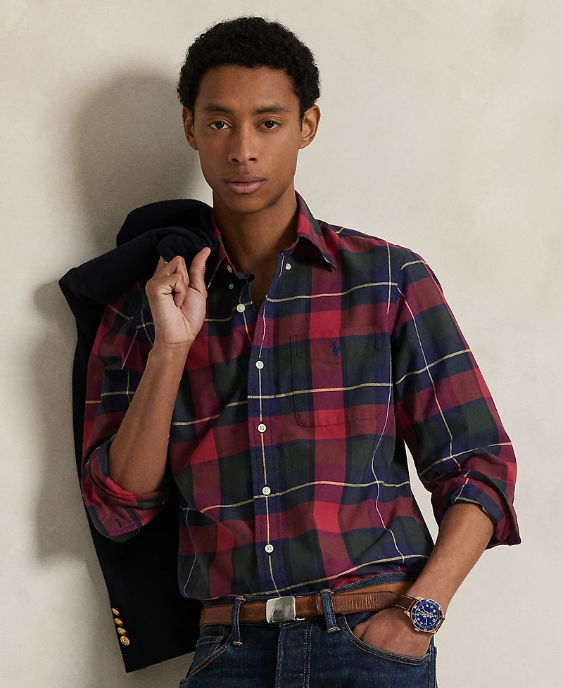 Polo Ralph Lauren Men's Classic-Fit Plaid Oxford Shirt