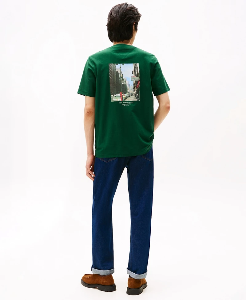 Tommy Hilfiger Men's Photo Print Graphic Cotton T-Shirt