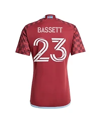 Adidas Men's Cole Bassett Burgundy Colorado Rapids 2024 One Flag Kit Replica Player Jersey