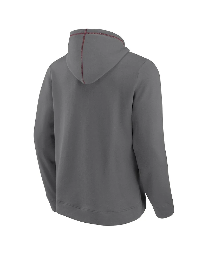 Fanatics Men's Gray Minnesota Golden Gophers Sweatshirt Fleece Pullover Hoodie
