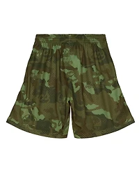 Mitchell & Ness Men's Camo Seattle Supersonics 1984-85 Hardwood Classics Ghost Green Swingman Shorts