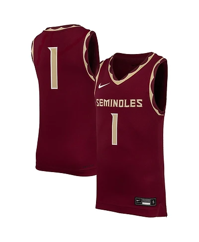 Nike Big Boys and Girls 1 Garnet Florida State Seminoles Replica Basketball Jersey