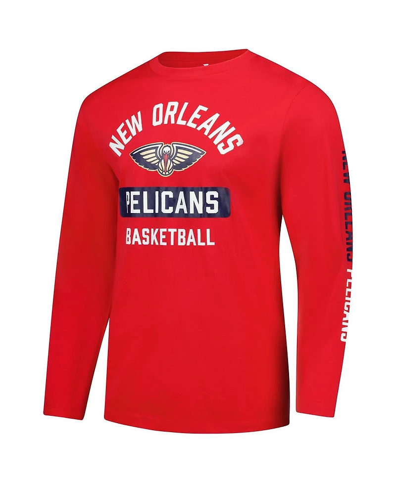 Fanatics Men's Red New Orleans Pelicans Long Sleeve T-Shirt