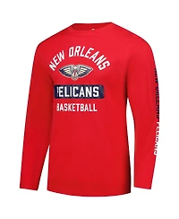 Fanatics Men's Red New Orleans Pelicans Long Sleeve T-Shirt