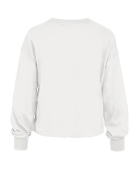 '47 Brand Women's Cream New York Knicks Parkway Wrapped Up Long Sleeve T-Shirt