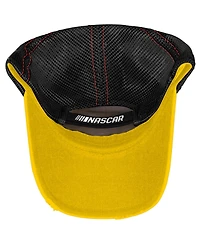 Checkered Flag Sports Men's and Women's Yellow Joey Logano Vintage Patch Trucker Adjustable Hat