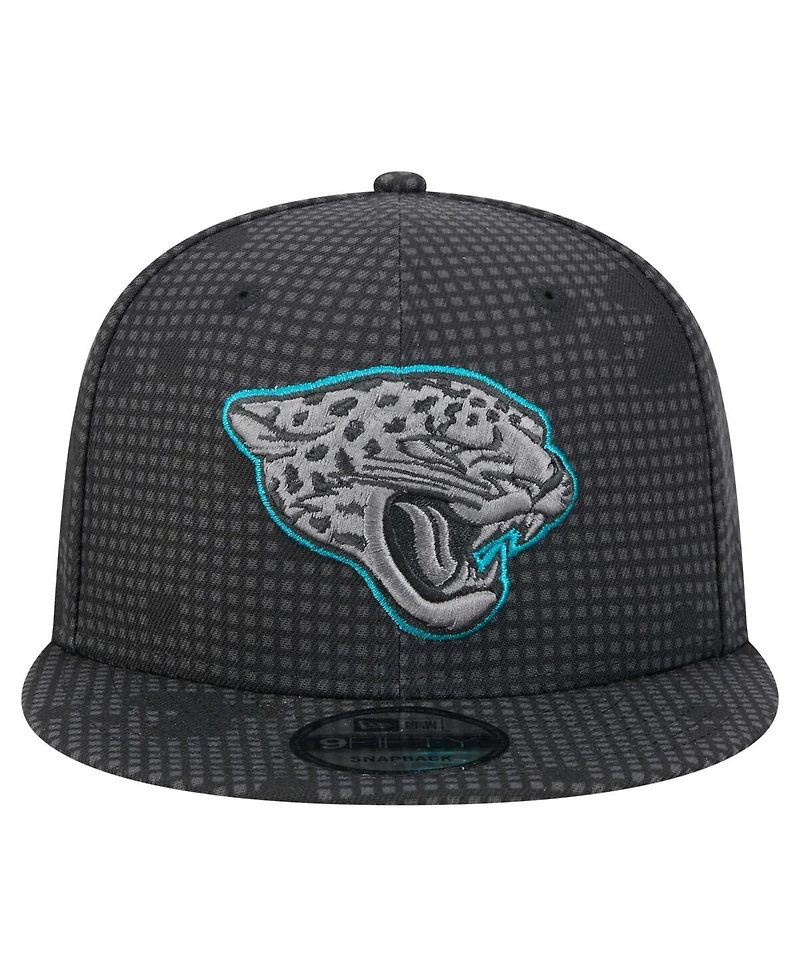 New Era Men's Black Jacksonville Jaguars Midnight Ink Pop Outline 9FIFTY Snapback Hat