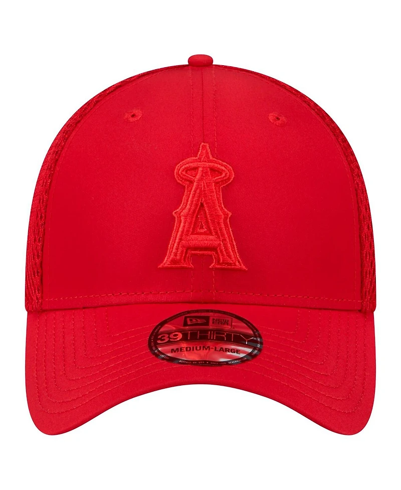 New Era Men's Red Los Angeles Angels Team Tone 39THIRTY Flex Hat