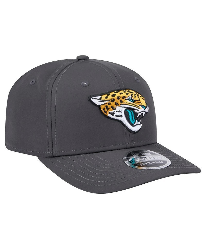 New Era Men's Graphite Jacksonville Jaguars Main 9SEVENTY Stretch-Snap Hat